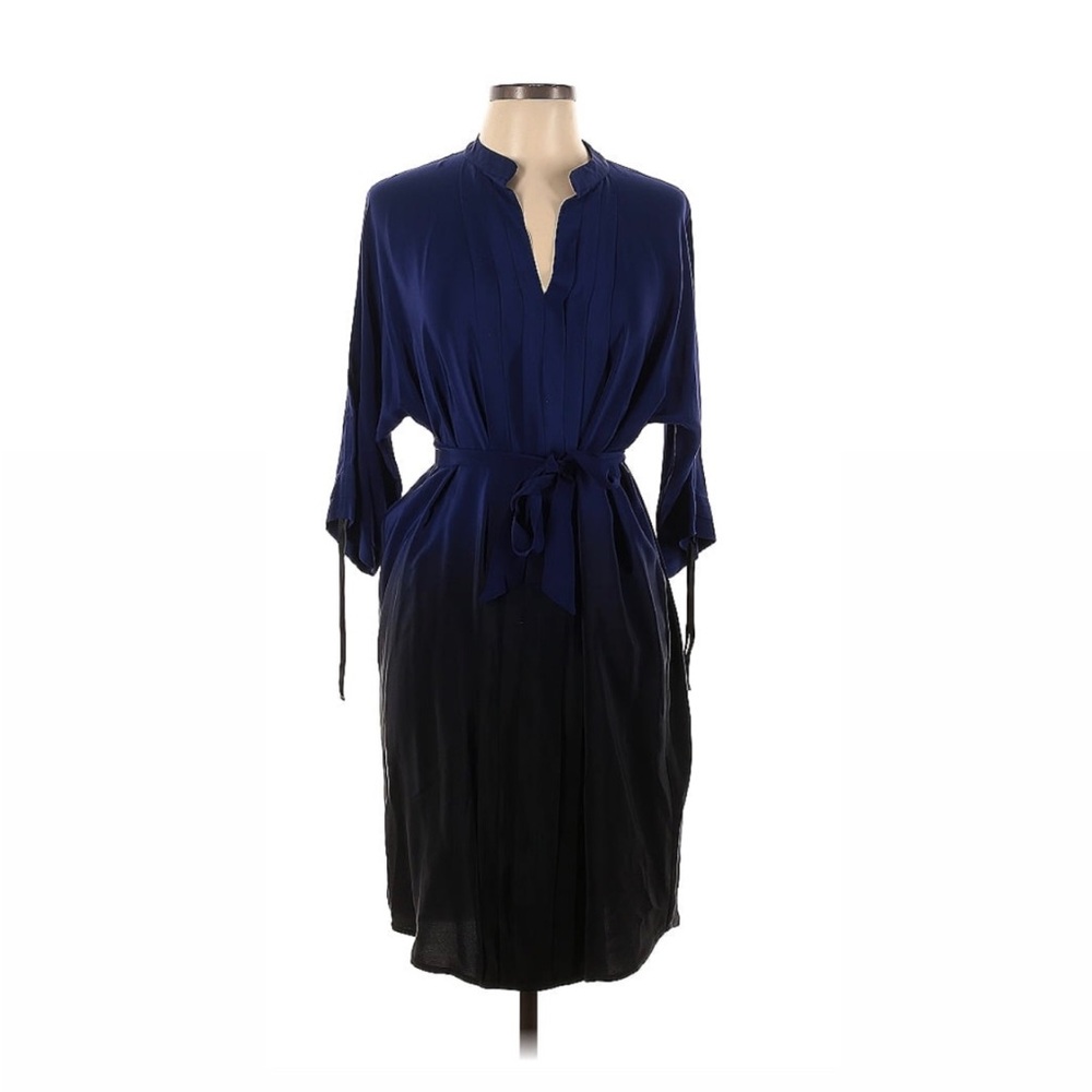Rungolee Silk Blue Black Cocktail Dress
